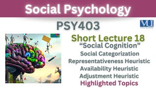 PSY403 Short Lecture 18Social CognitionCatergorizationHeuristicsSchemasPsy403 short lec 18 [upl. by Fisher502]