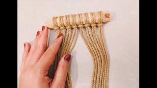 SIMPLE Macrame Pattern  Macrame Wall Hanging pattern Macrame Simple Design [upl. by Kalin]