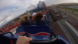 The Big One Pepsi Max at Blackpool Pleasure beach on ride POV [upl. by Ymassej]