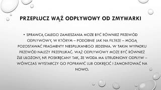 Zmywarka nie odprowadza wody Sprawdź przyczynę [upl. by Lehte]