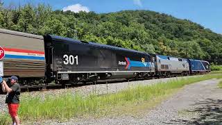 Capitol Limited w Amtrak 301 and California Zephyr car [upl. by Seumas]