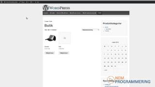 Dansk WordPress kursus 32  WooCommerce webshopmenuer [upl. by Neerom]