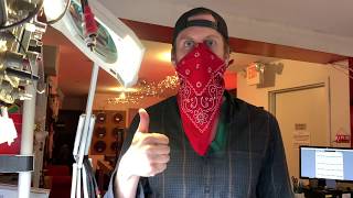 How to Make a NoSew Face Mask with a Bandana that Actually Fits on Your Face [upl. by Solracnauj]