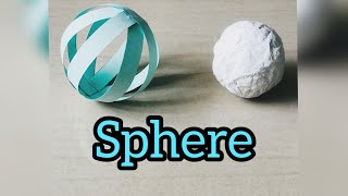 How to make paper ballSolid Shape Spheregeometrical shape sphere [upl. by Ecyt]