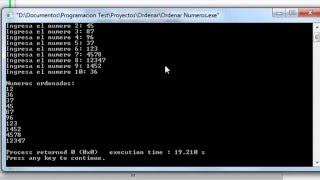 C Ordenar quotNquot numeros de manera ascendente o descendente [upl. by Robbins]