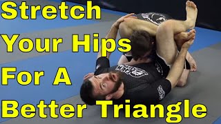 3 Helpful Stretches to Loosen Inflexible Hips for Triangle Chokes in BJJ [upl. by Eitteb561]