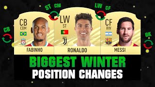 FIFA 21  BIGGEST WINTER POSITION CHANGES 😱🔥 ft Ronaldo Messi Fabinho etc [upl. by Enorel]