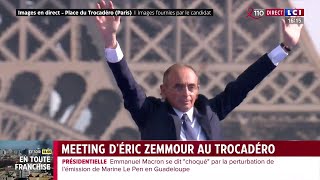 Le meeting dEric Zemmour au trocadéro en Replay [upl. by Airyk]