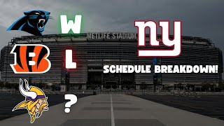 2024 New York Giants SCHEDULE BREAKDOWN  Among The NFLs Toughest [upl. by Tterrab948]