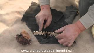 Accensione del fuoco con larchettoquot  maching fire bow drill  Archeologia Sperimentale [upl. by Adahs]