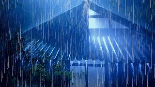 Very Heavy Rain amp Rolling Thunder at Midnight for Restful Deep Sleep [upl. by Eerrahs]