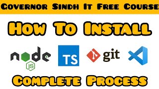 How to Install Nodejs VS Code Git amp Typescript  Typescript Environment Setting  Free IT Course [upl. by Anneuq736]