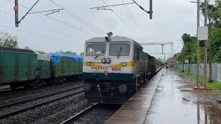 LIGHT SHOWERING WELCOMES THE EMD  SAWANTWADI EXPRESS  KONKAN RAILWAYS [upl. by Harelda]