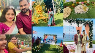 Wedding Day 2  Kettu Kalyanam😍Elixir Cliff Beach Resort and Spa Sandra Vineeth [upl. by Lalat]