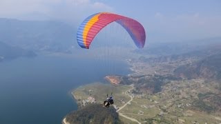 Paragliding in Pokhara Nepal [upl. by Htebsle]