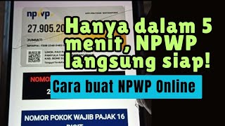 Cara Buat NPWP Online Lewat HP [upl. by Clein341]