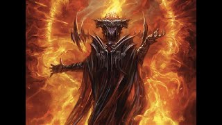 Sauron the Dark Lord EDH Gameplay  vs Child of Alara Lara Croft Anawon  Spelltable Magic Guide [upl. by Meirrak559]