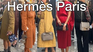 Hermès PARIS FASHION WEEK STREET STYLE PARIS STREET FASHION [upl. by Gunnar870]