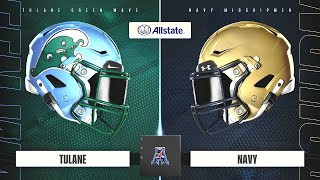 NCAA Football 25  Tulane Green Wave Vs Navy Midshipmen PS5 Week 12 Quick Presentation [upl. by Yroger]