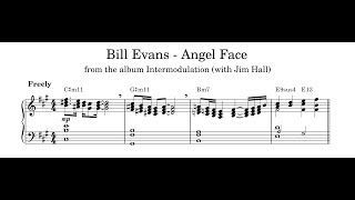 Bill Evans  Angel Face  Piano Transcription Sheet Music in Description [upl. by Anai]