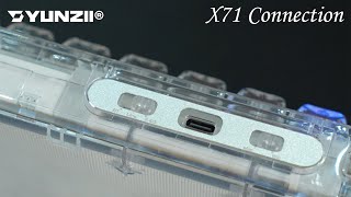 YUNZII X71 How to connect your X71 keyboard to your device [upl. by Ennadroj172]