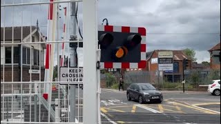 Wokingham station level crossing Berkshire [upl. by Norted]