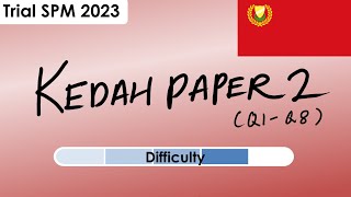 Add Maths  Trial SPM 2023  Kedah Paper 2 Part 1 [upl. by Alexandre]