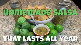 Tomatillo Salsa amp Zesty Salsa  Preserved To Last All Year [upl. by Gnart]