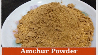 Amchur Powder Recipe  How to make Raw Mango Powder  Easy Homemade Amchoor Powder [upl. by Gusella]