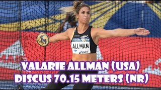 Valarie Allman USA DISCUS 7015 meters NR [upl. by Arac]