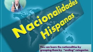 HISPANIC NATIONALITIES NACIONALIDADES HISPANAS [upl. by Rufina]