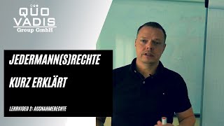 Lernvideo 2 Jedermannsrechte kurz und zusammenfassend erklärt von Mirko Evers  Thema Recht [upl. by Veejar]