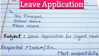 Application for an Urgent work  Leave Application [upl. by Knobloch]