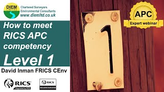 How to meet RICS APC competency Level 1 [upl. by Alhak]