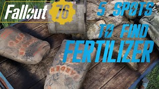 Fallout 76  5 Locations To Find Fertilizer [upl. by Euqinomahs]