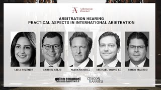 Arbitration Hearing  Practical aspects in International Arbitration [upl. by Oremo]