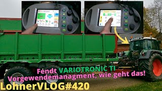 LohnerVLOG420 FENDT 900 Vario TMS Variotronic TI Vorgewendemanagment Bedienung GO END Teach In [upl. by Colfin931]