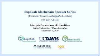 ExpoLab Blockchain Speaker Series Principle Foundations of LibraDiem [upl. by Talia]