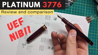 Platinum 3776 Ultra Extra Fine UEF  Fountain Pen Comparison and Review [upl. by Elton]