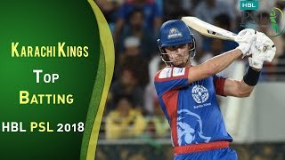 Karachi Kings Batting  Peshawar Zalmi Vs Karachi Kings  Match 7  25 February  HBL PSL 2018  PSL [upl. by Nessa]