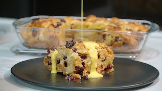 Easy Cranberry Bread Pudding A Cosy Dessert for Any Occasion [upl. by Rehnberg621]