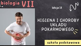 Biologia 7 Lekcja 13  Budowa i rola układu pokarmowego [upl. by Airpal645]