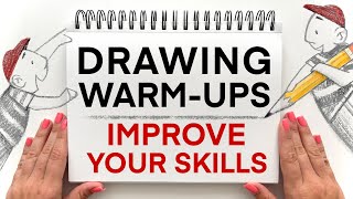 12 Drawing Exercises to Improve Your Art Skills WarmUp Practice [upl. by Ahsekahs]