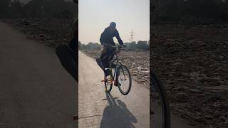 Cycle wheeling stunt 46  cycle wheelie  shorts wheeling [upl. by Weldon90]