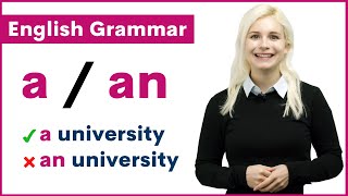 a  an before a vowel or consonant sound  Indefinite Articles  Learn English Grammar [upl. by Len991]