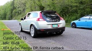 Volvo C30 K04 Turbo Ferrita DP Ferrita Catback  jeremy702 [upl. by Tench]