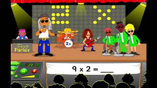 2 Times Table Song  Percy Parker  Wave Your Arms In The Air With Percy  animation lyrics amp GRID [upl. by Marielle466]