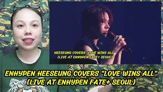 ENHYPEN HEESEUNG covers quotLove Wins Allquot Live at ENHYPEN FATE Seoul [upl. by Annahsal]