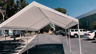 How to setup your carport by Domain® Shelters [upl. by Darcee488]