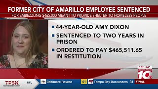 VIDEO Amarillo woman sentenced for embezzling from homeless program [upl. by Anawek]